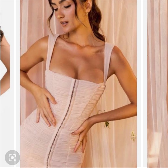 NEW House of CB Cate ruched minidress size XS - Picture 4 of 13